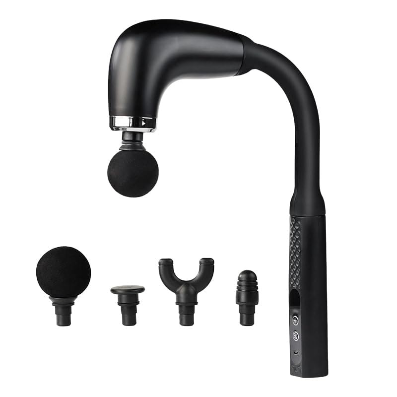 Massage Gun With Upgraded Extended Handle,Back Massager For Pain Relief Deep Tissue With LCD Screen, Massage Gun Deep Tissue With 4Massage Heads
