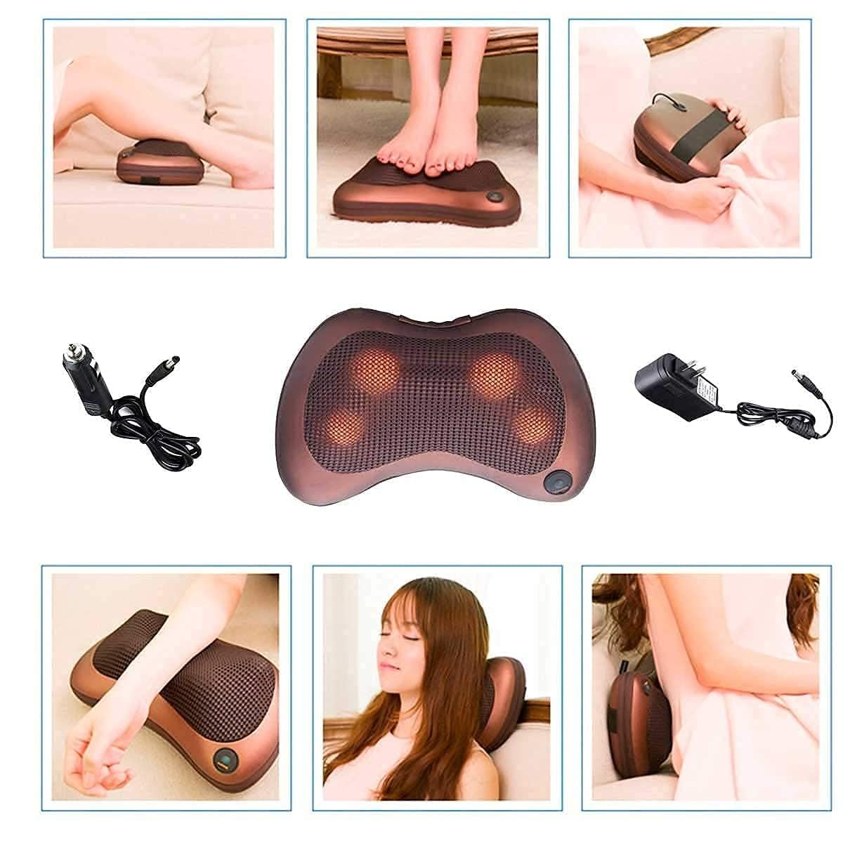 Massage Pillow for Back, Shoulders, Legs Foot, Muscle Pain Relief for Home Car Office