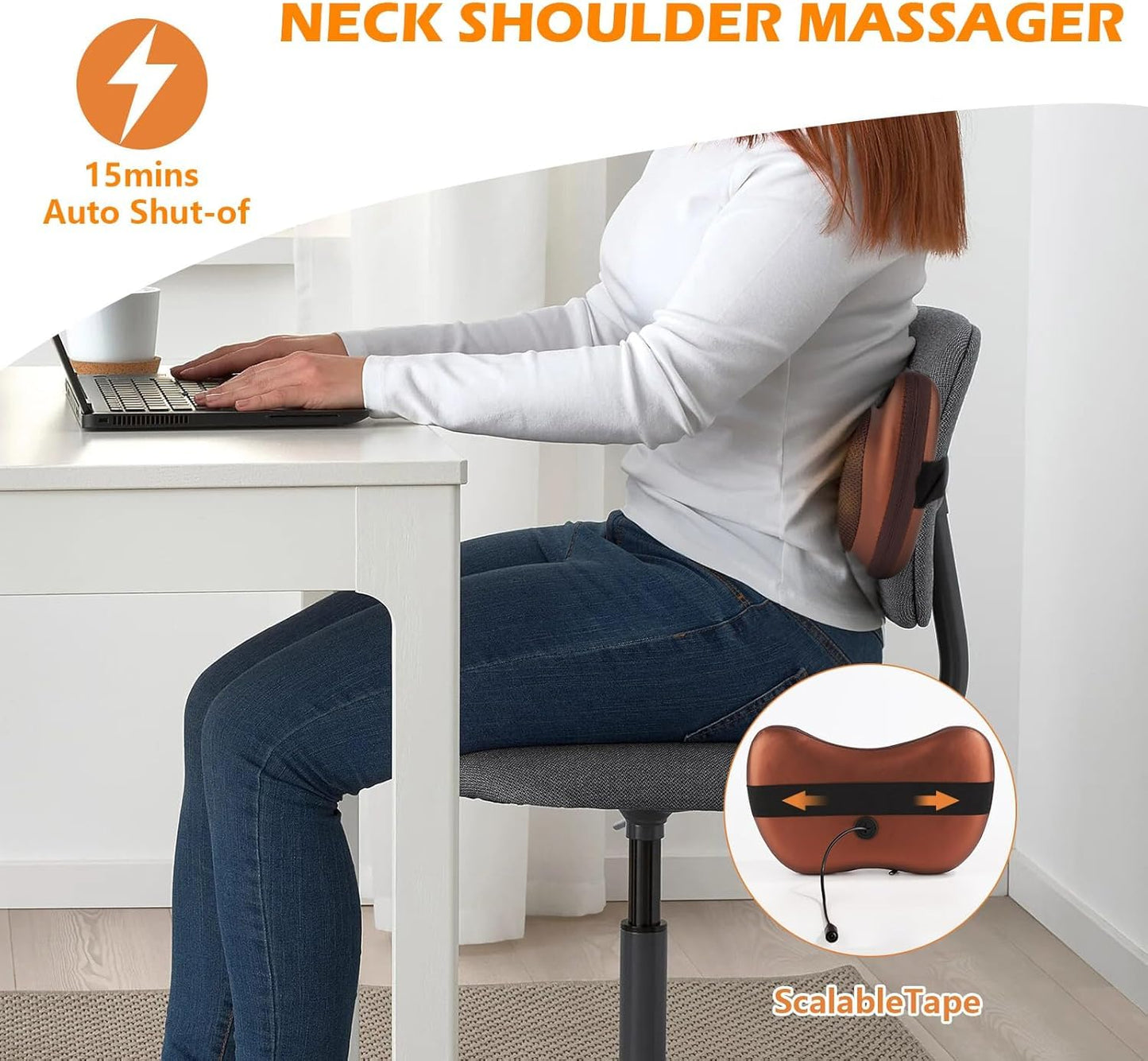 Massage Pillow for Back, Shoulders, Legs Foot, Muscle Pain Relief for Home Car Office