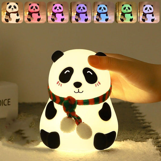 Panda Night Light | 7-Color LED Changing Lamp |Adorable Room Décor & Gift