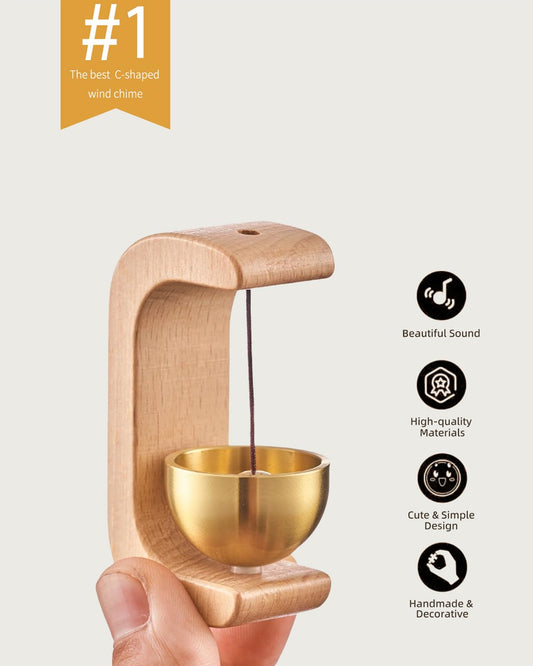Wooden Door Bell for Home & Shop, Shopkeepers Door Chime, Ideal Housewarming Gift