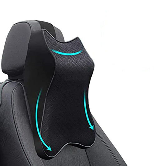 Memory Foam Car Neck Rest Pillow Seat Cushion Headrest Ergonomic Neck Support Help Relieve Neck Pain for Driver Front Back Seat, Office Chair, Fit Most Vehicles