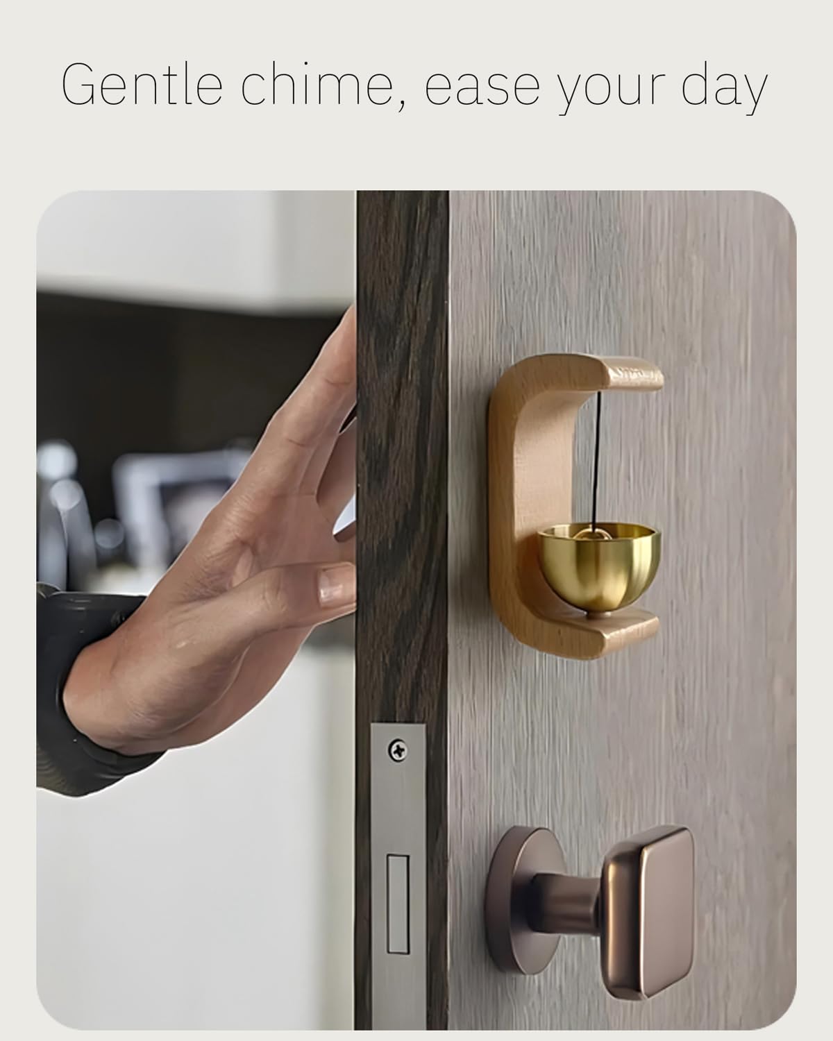 Wooden Door Bell for Home & Shop, Shopkeepers Door Chime, Ideal Housewarming Gift