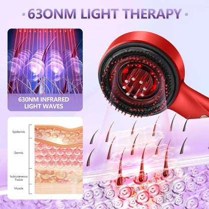 Scalp Massaging Brush with 3 In 1 Hair Oil Applicator