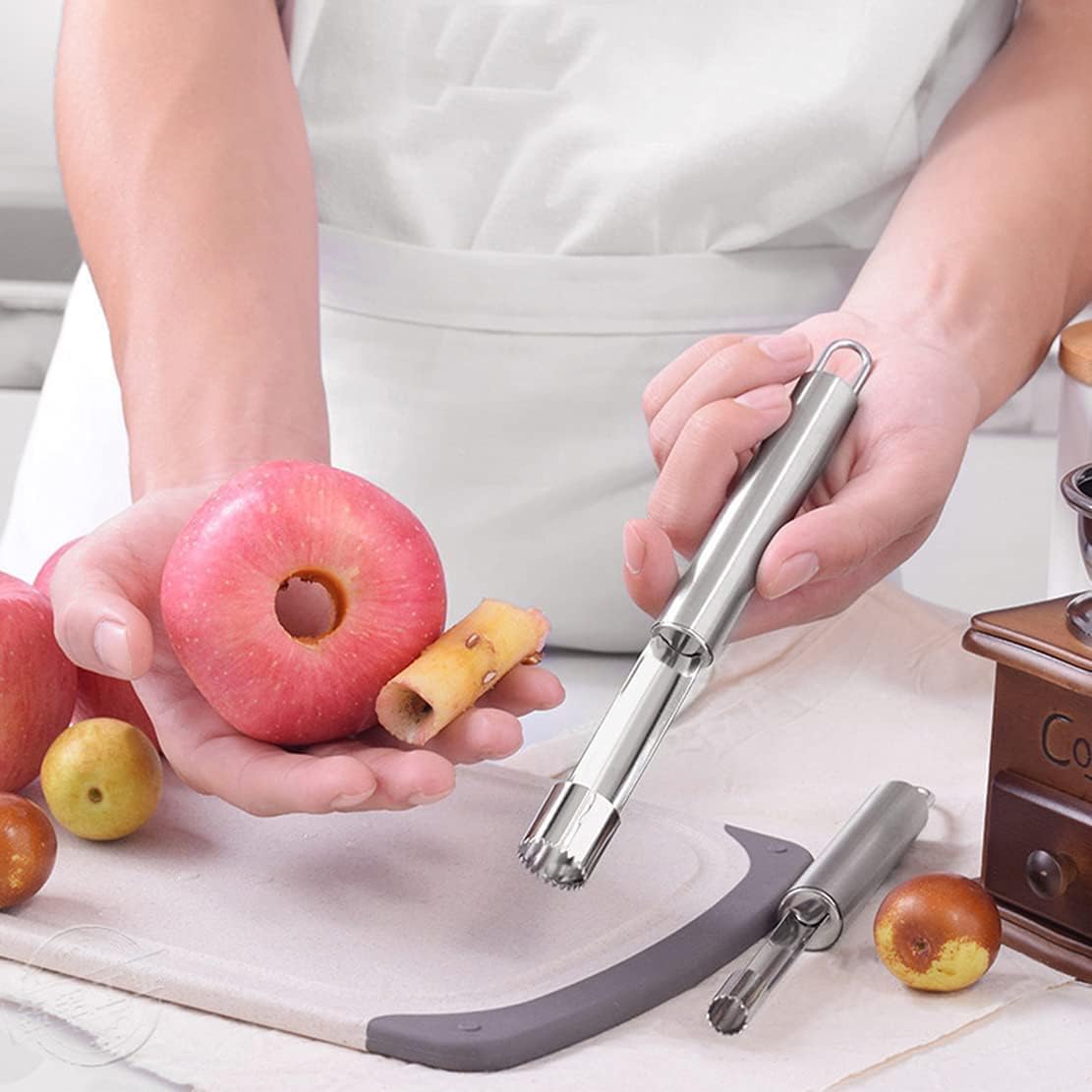 3-in-1 stainless steel peeler and corer set for kitchen