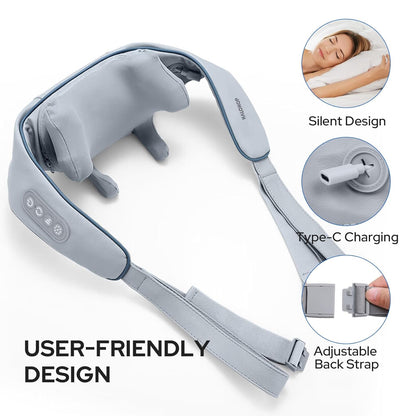 Neck and Back Massager Cordless Shiatsu Shoulder