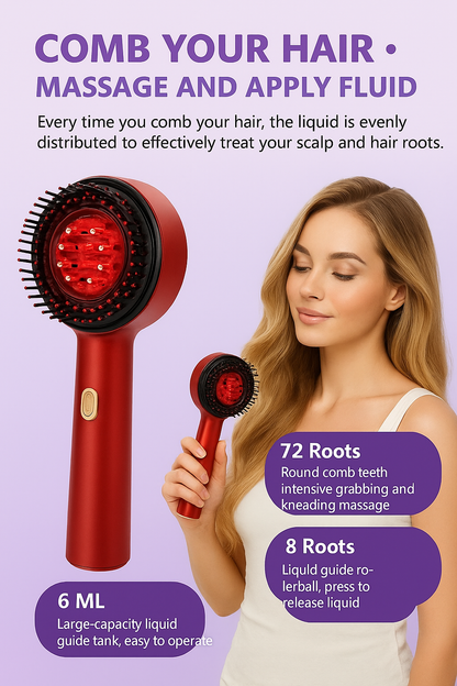 Scalp Massaging Brush with 3 In 1 Hair Oil Applicator