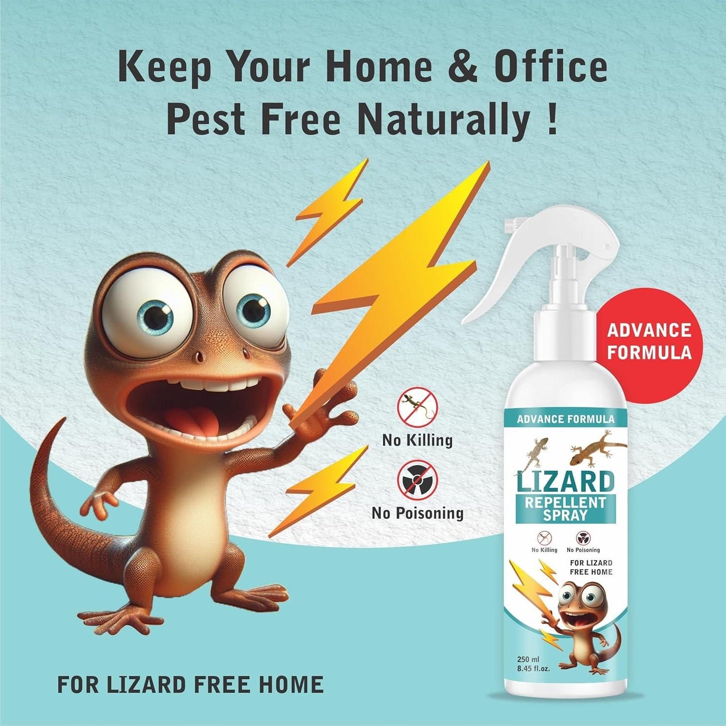 Lizard Repellent for Home Spray Pest Control  250ML (Pack of 2)