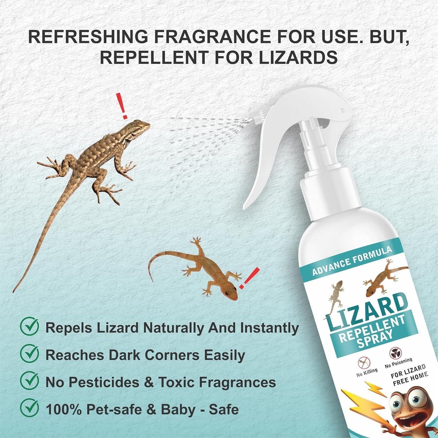 Lizard Repellent for Home Spray Pest Control  250ML (Pack of 2)